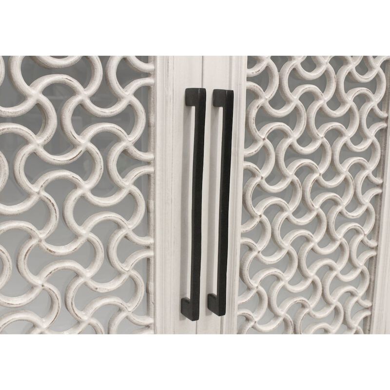 Alex Hamilton Juno 4-Door Sideboard in Distressed White