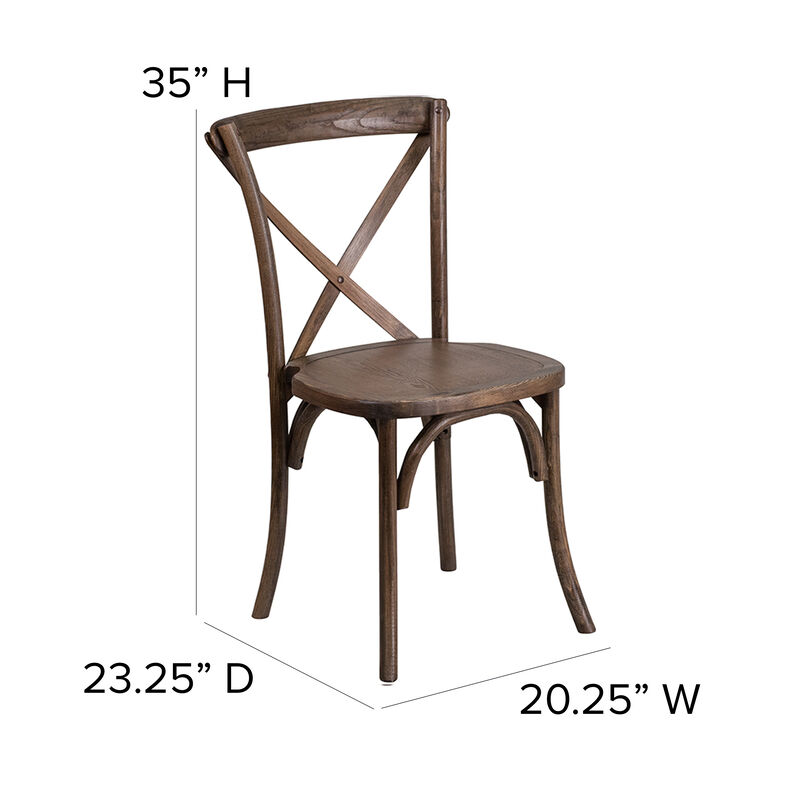 Wood Cross Back Chairs image number 5
