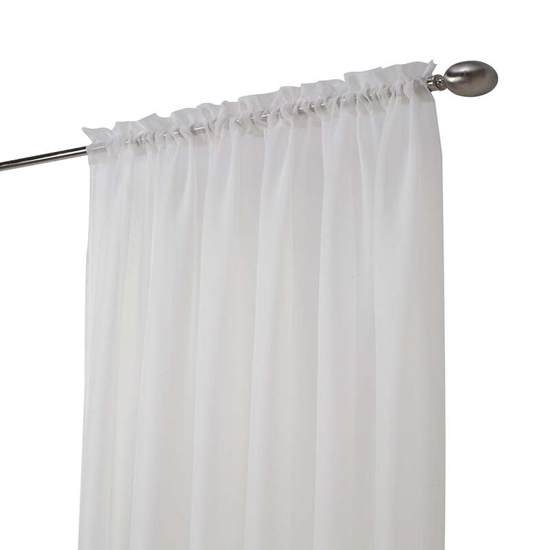 Habitat Rhapsody Voile Sheer Rod Pocket Light Filtering style Allows Natural Light Flow Curtain Panel Shell image number 2