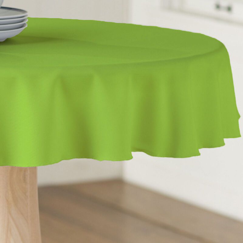 Polyester Poplin Round Tablecloth 51 Inch Dining Table Cover image number 2