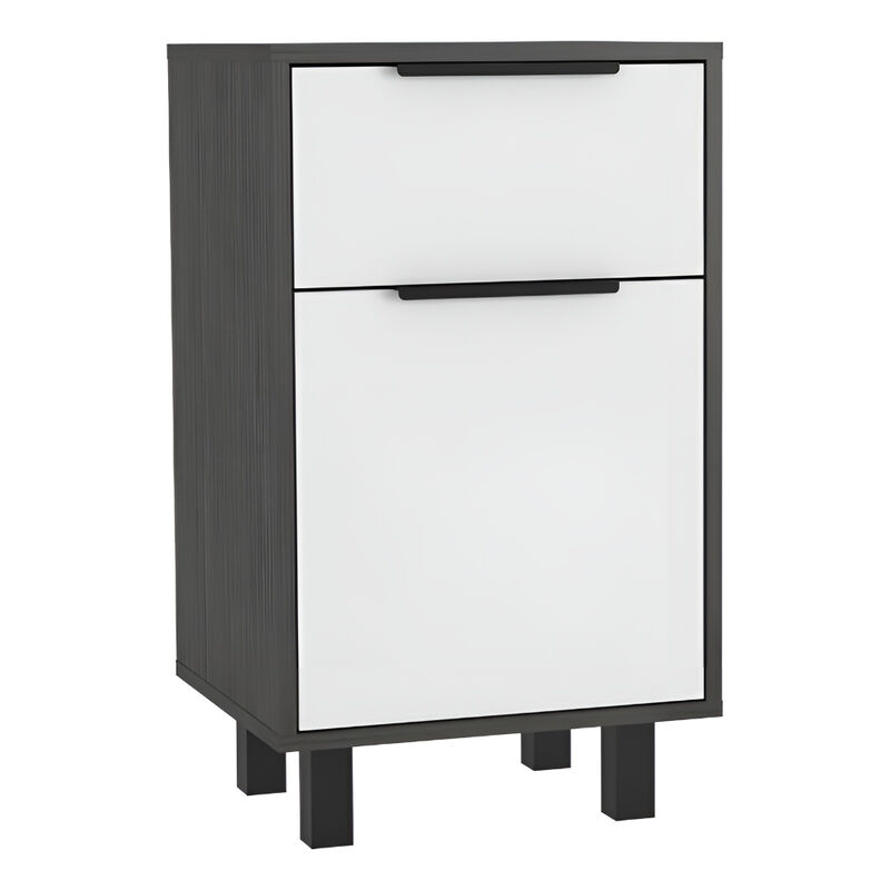 Contemporary Smokey Finish Nightstand &ndash; Stylish Bedroom Accent image number 0