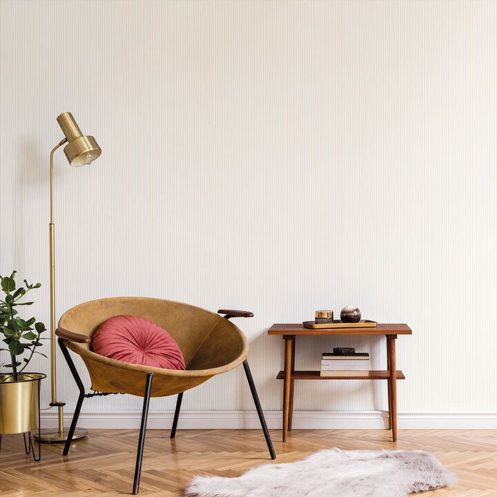 Small Prints Candy Stripe Bronze Brown Wallpaper G56645
