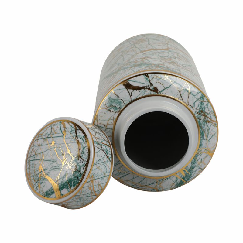 Ceramic 16" Jar With Gold Lid image number 5