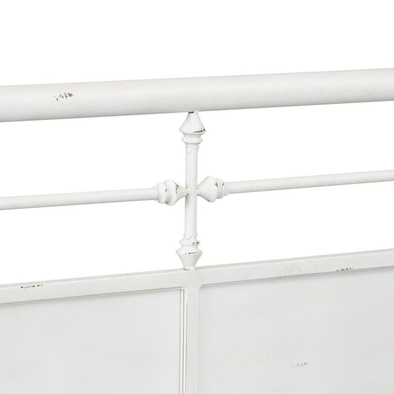 Liberty Furniture Vintage Series Twin Metal Day Bed - Antique White in Distressed Metal image number 3