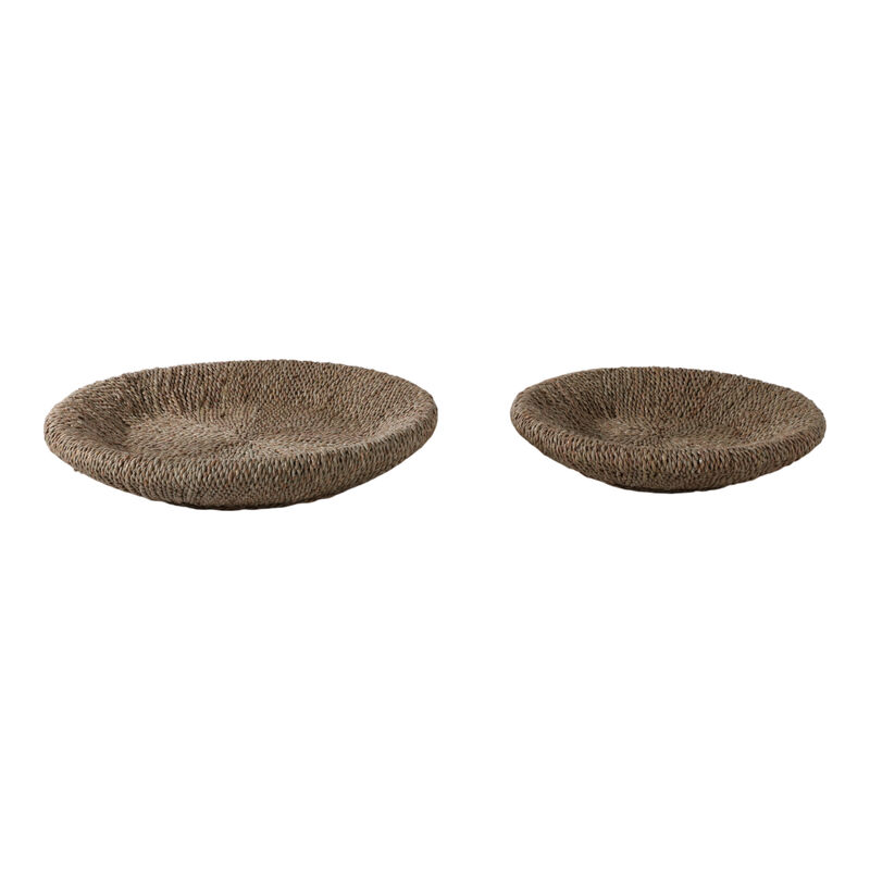 S/2 16/20" Woven Pandan Trays, Natural image number 2