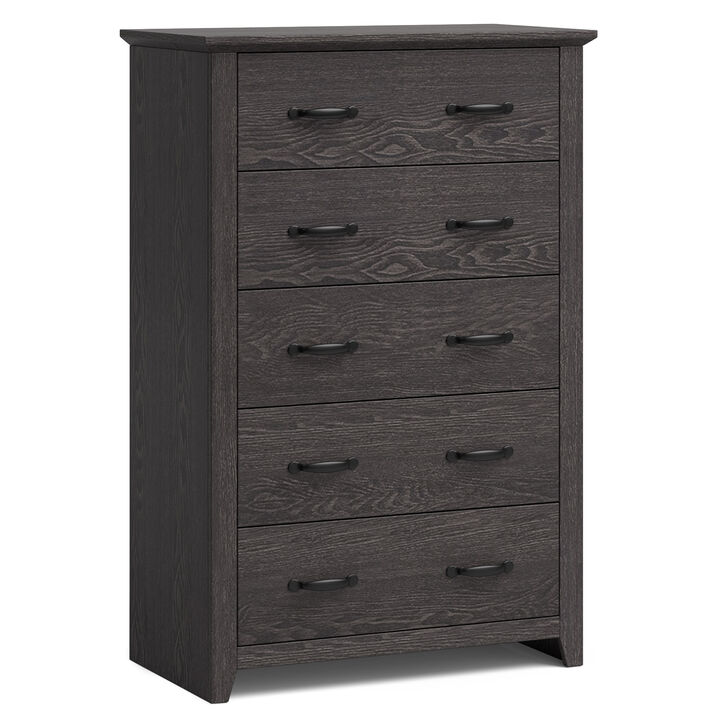 Storage Dresser with 5 Pull-Out Drawers for Bedroom or Living Room Organization