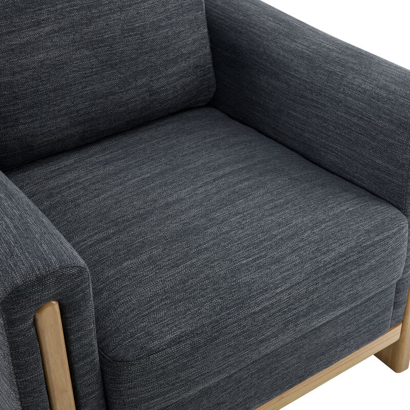 Christopher Knight Home Joey Modern Rubberwood Upholstered Accent Arm Chair