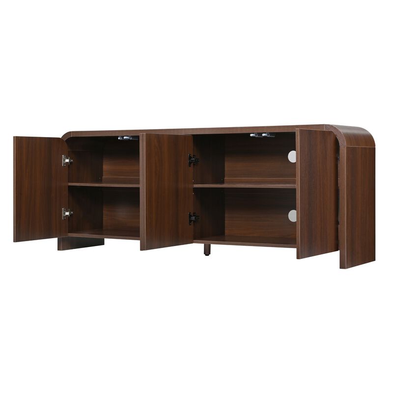 Hupmab Farmhouse Curved Edge TV Stand image number 6