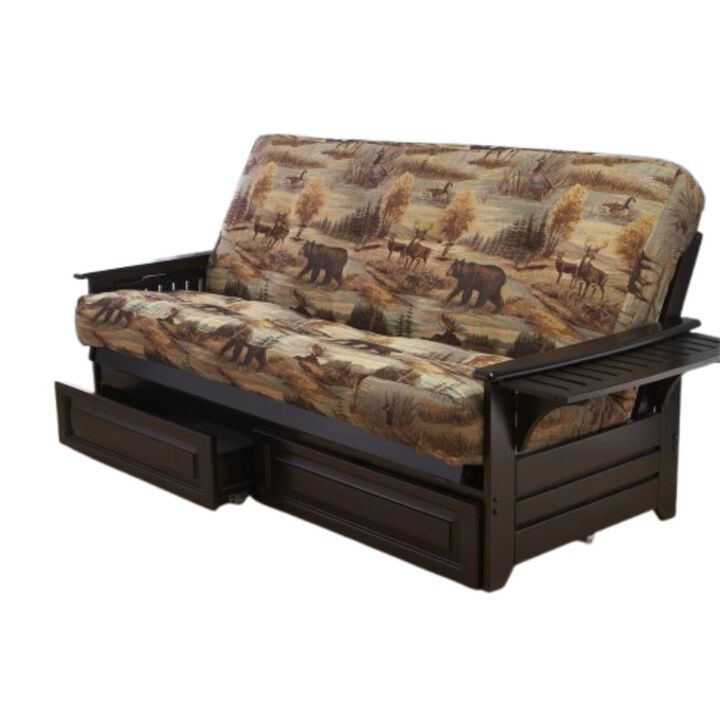 Phoenix Frame-Espresso Finish-Canadian Mattress-Storage Drawers