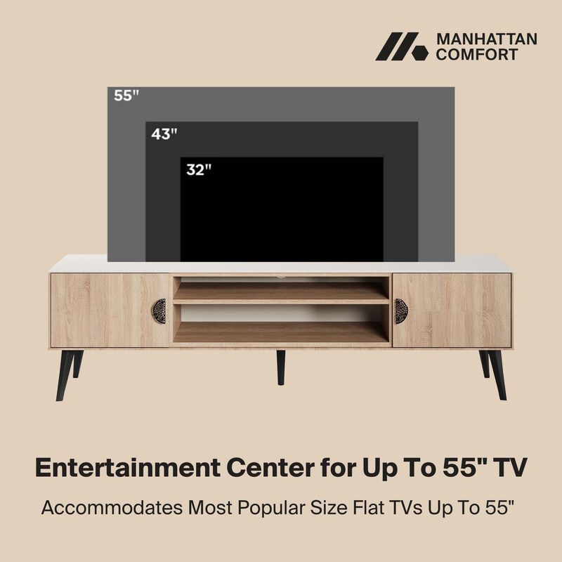 Haley Large TV Stand in Beige