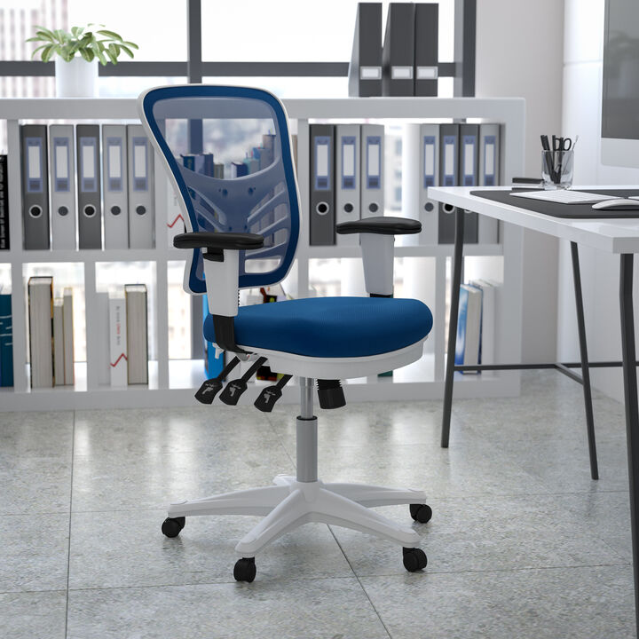 Nicholas Mid-Back Dark Gray Mesh Multifunction Executive Swivel Ergonomic Office Chair with Adjustable Arms