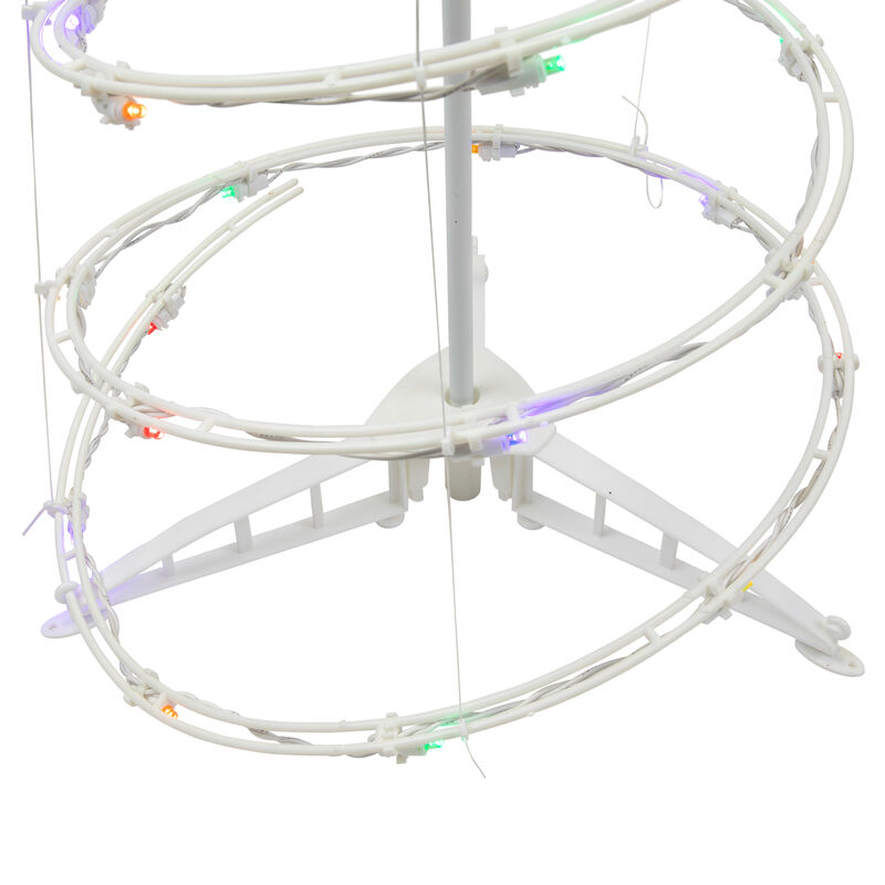 3ft LED Lighted Spiral Cone Tree Outdoor Christmas Decoration  Multi Lights image number 6