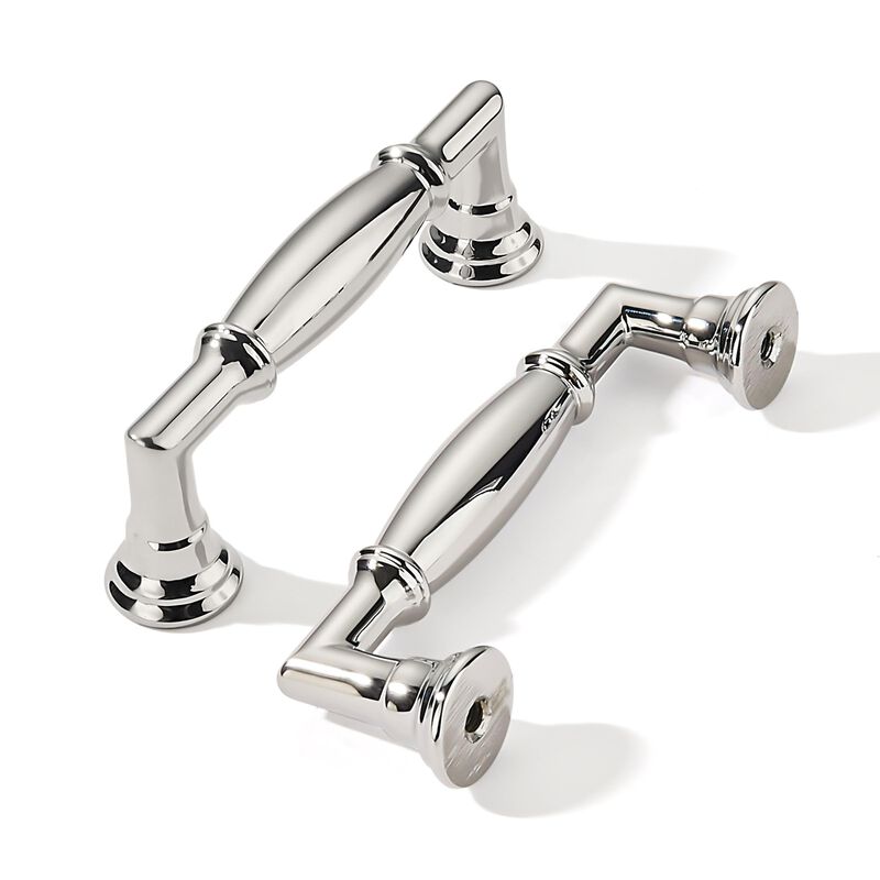 khtumeware 10 Pack 3-1/2 Inch(89mm) Polished Nickel Cabinet Pulls Heavy Duty Soild Cabinet Handles Kitchen Cabinet Hardware for