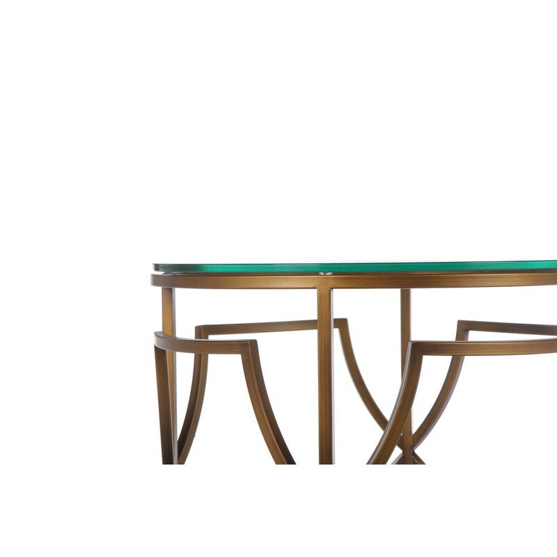 Bristol Round Side Table Brass