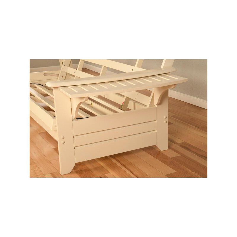 Phoenix Frame-Antique White Finish-Linen Stone Mattress