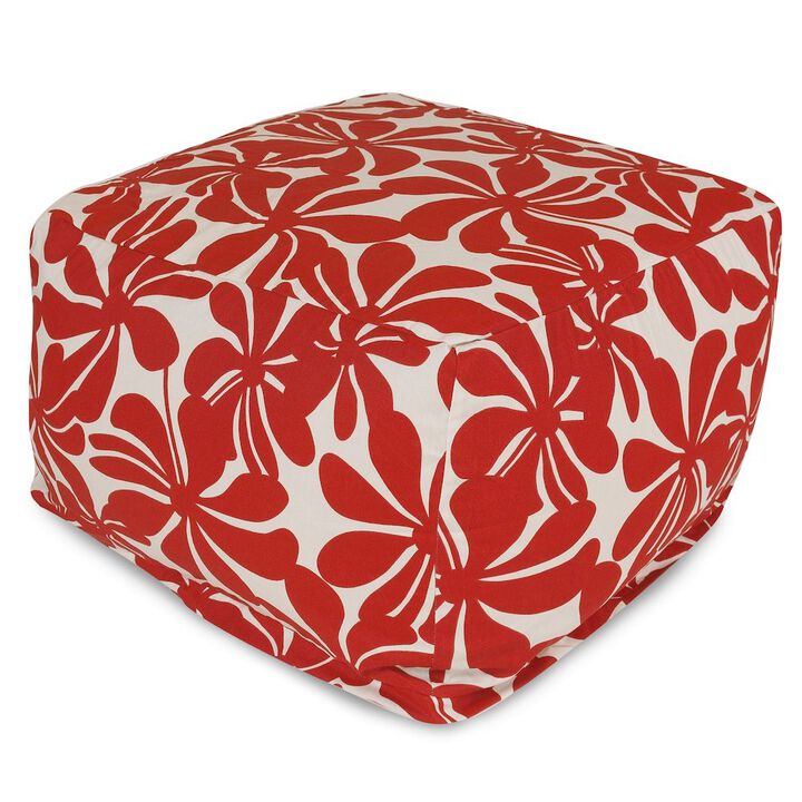 Majestic Home Goods Ottoman Pouf Plantation Red
