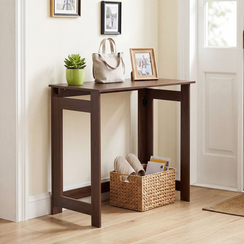 Narrow Folding Console Table with Collapsible Legs for Small Spaces image number 5