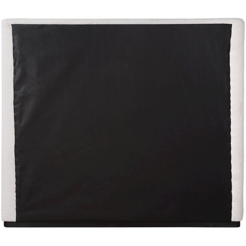 Meridian Furniture Oliver Cream Boucle Fabric Queen Bed