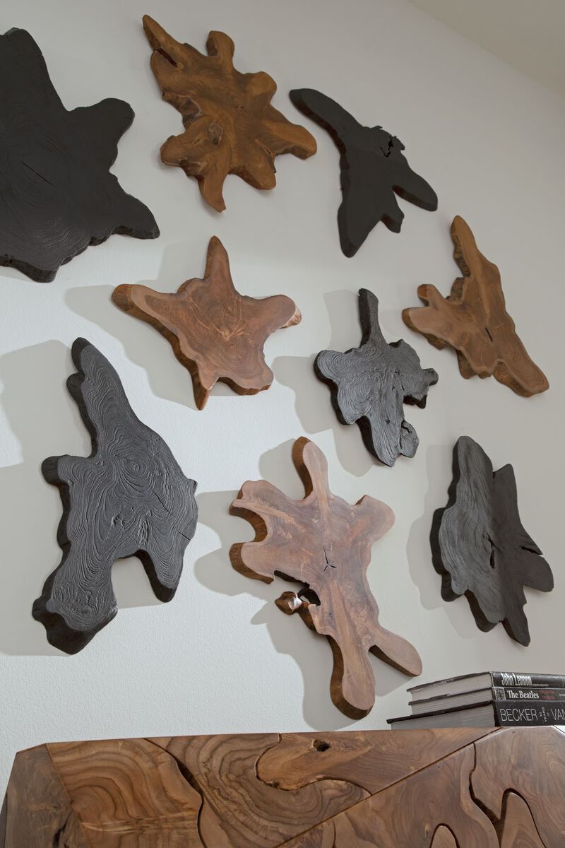 Freeform Teak Wall Slice