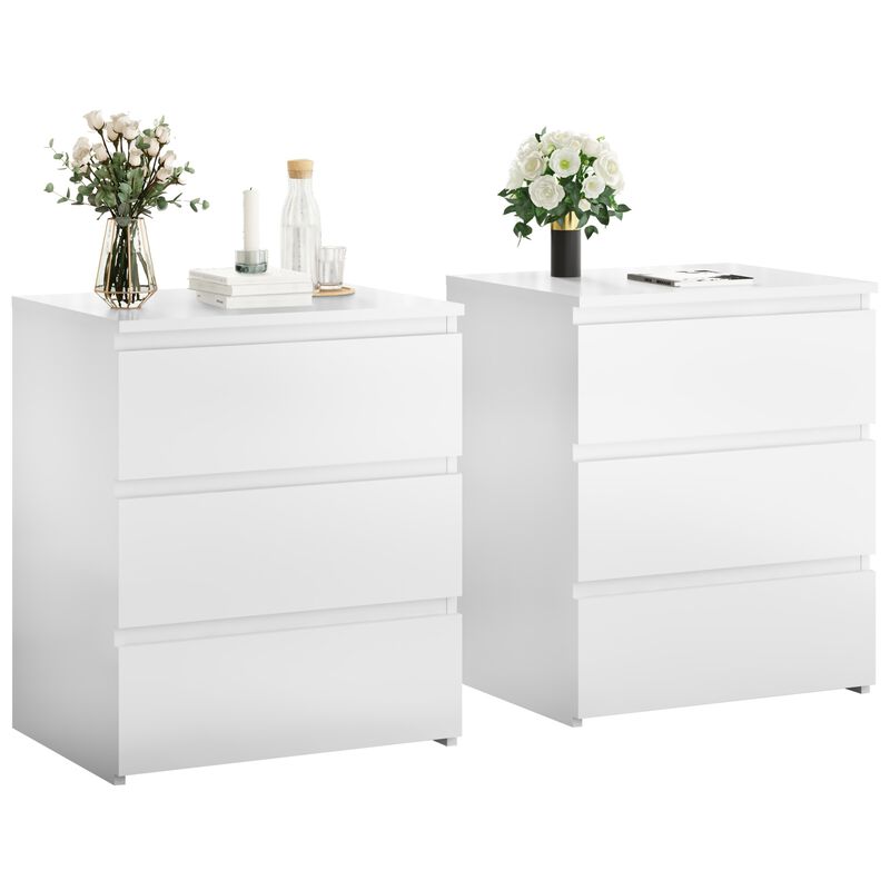GOODSILO Set of 2 3-Drawer Multi-Functional Storage Units, Versatile Small Dressers, Nightstands, Side Tables, Chests of Drawers for Bedroom, Closet, Home Office, Entryway, Hallway image number 3