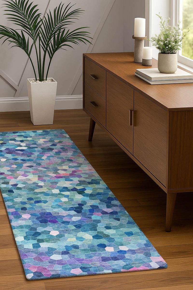 Kaleidoscope KL1 Turquoise 9' x 12' Rug image number 4