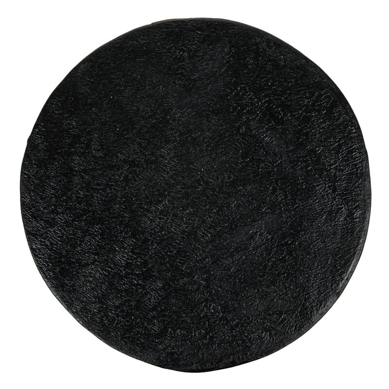 Magnesium Oxide Pedestal Side Table, Black image number 4