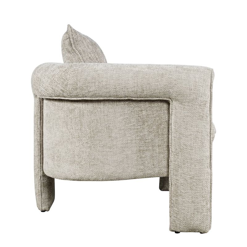 Jofran Adley Modern Upholstered Vintage Accent Armchair with Pillow image number 6