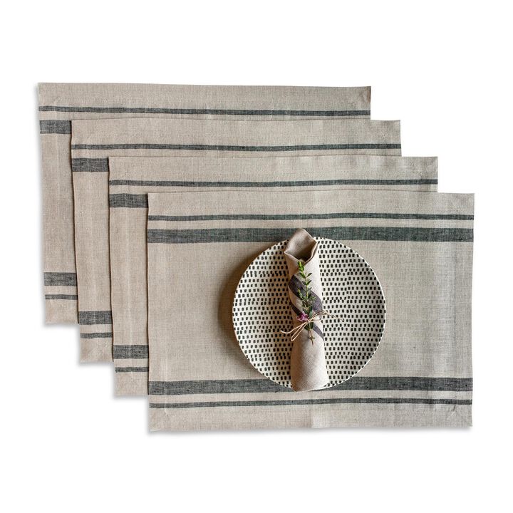 Linen Placemats - French Stripe (Set of 4)