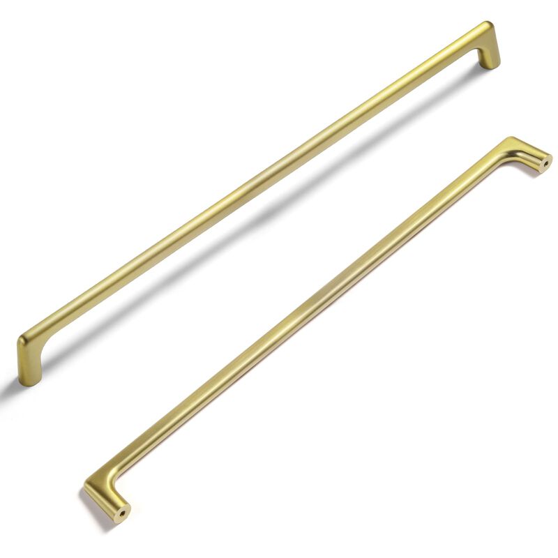 Goo-Ki 12.6 Inch(320mm Hole Centers Brushed Gold Cabinet Pulls, Modern Style Zinc Alloy Cabinet Handles for Dresser,Wardrobe,Cup