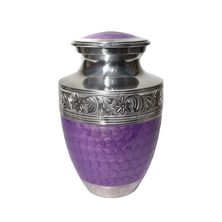 Engraved Memorial Urn with Textured