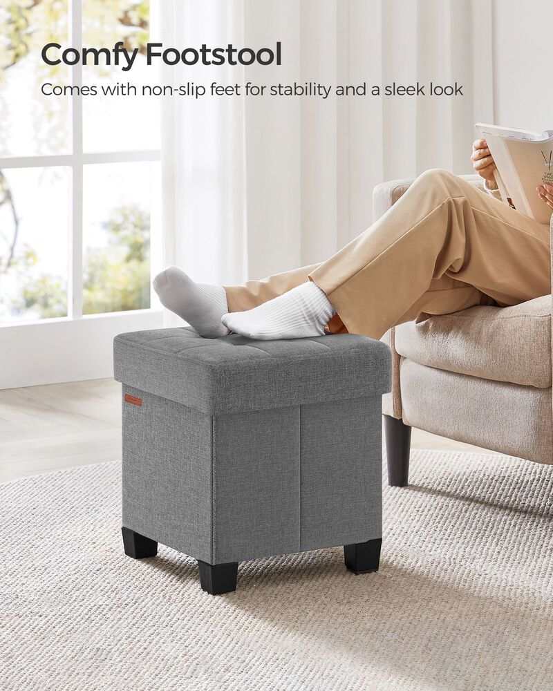 Mini Footstool Ottoman with Legs – Padded Small Footrest for Comfort and Style in Any Room