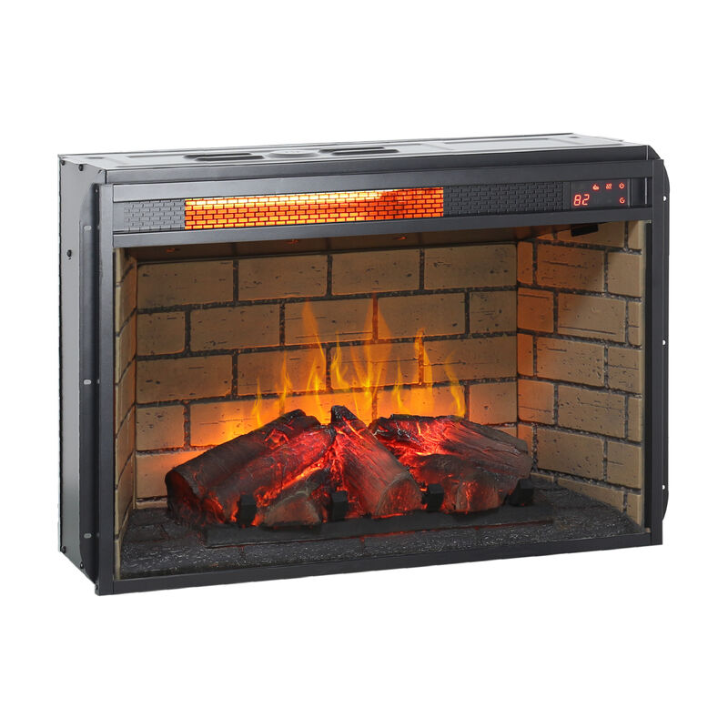Streamdale 26" Infrared Quartz Fireplace Insert - Woodlog and Brick