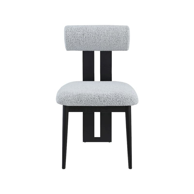 Meridian Furniture Dario Grey Boucle Fabric Dining Chair, Set of 2