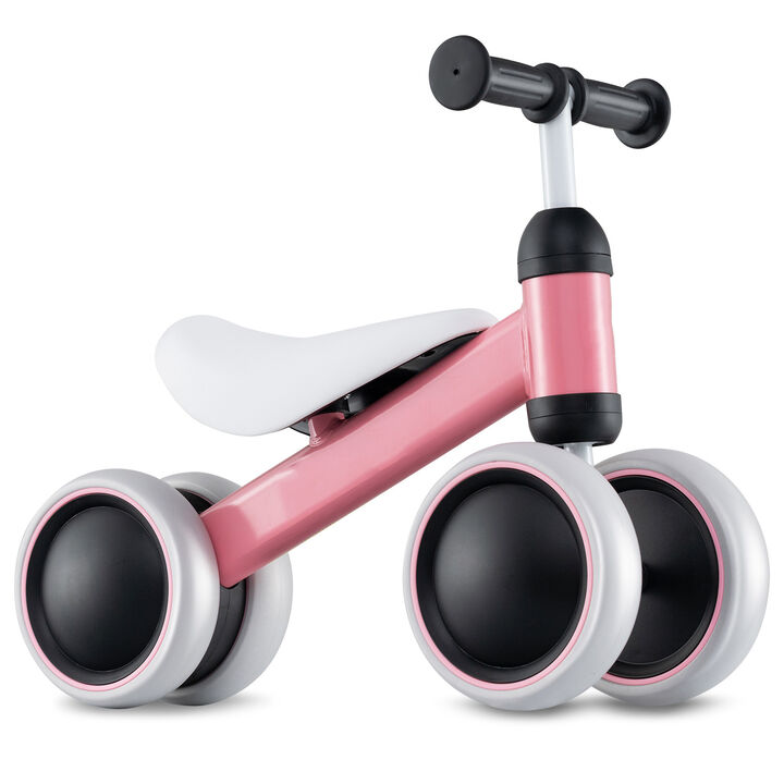 Baby Balance Bike with 4 Wheels and No Pedal Design for Toddlers
