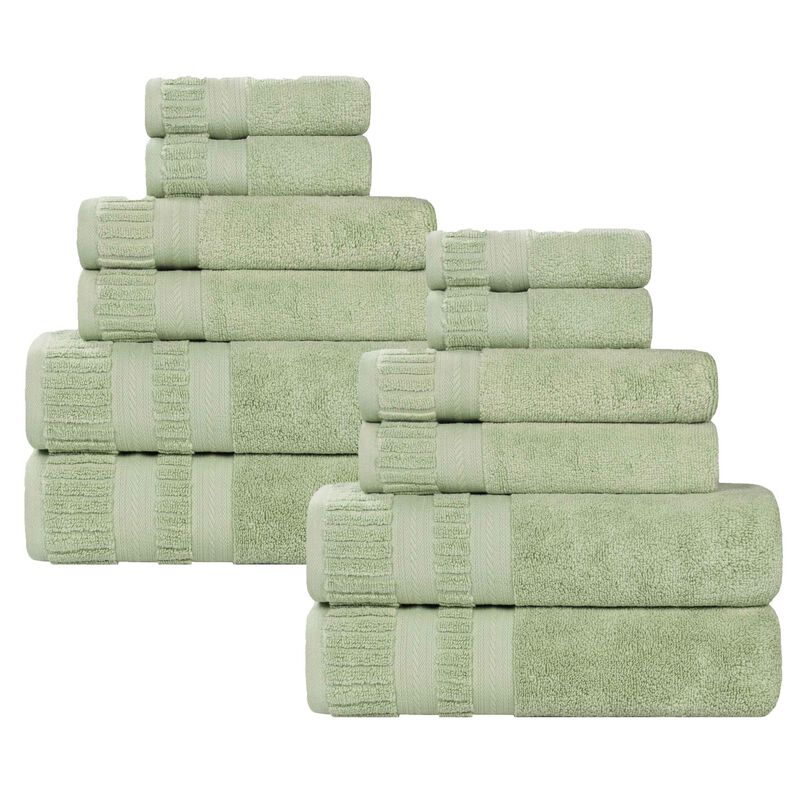 Zero Twist Cotton Towel Set Medium Weight Quick Dry Bath Towels image number 0