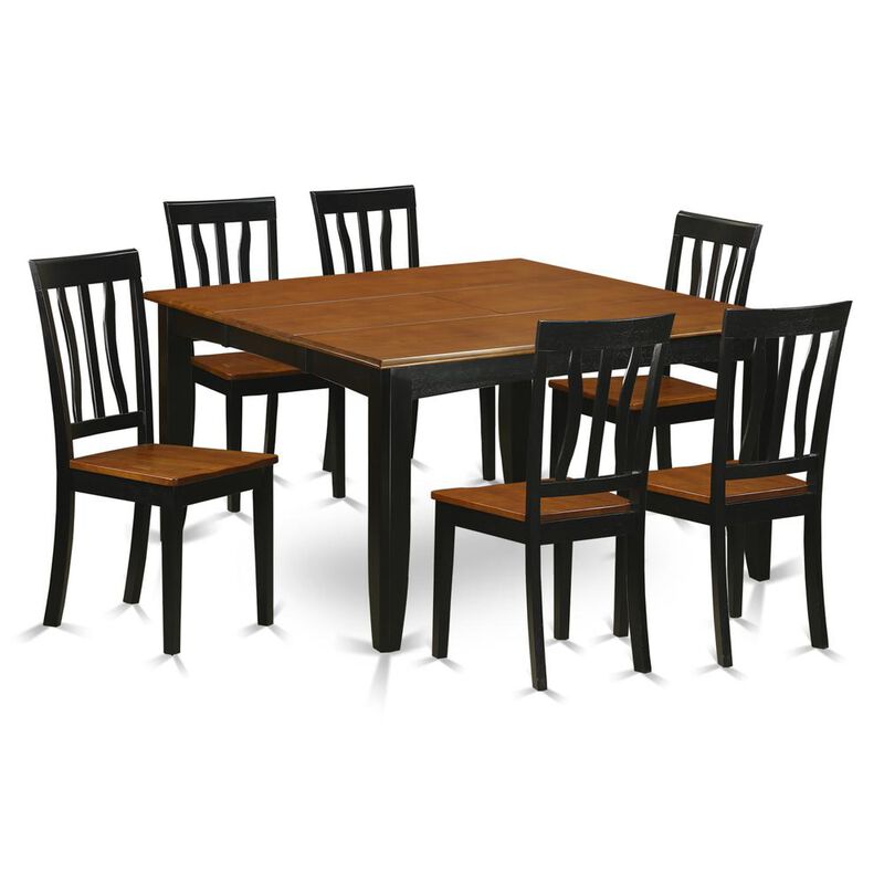 7 Pc Dining room set-Dining Table and 6 Wooden Dining Chairs