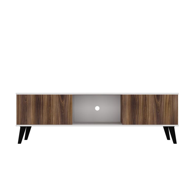 Doyers Large Brown and White TV Stand