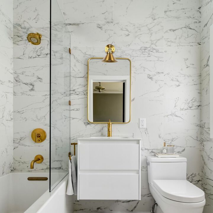 11.8" 1-Light Modern Gold Hardwire LED Wall Sconces with Adjustable Lamp Head