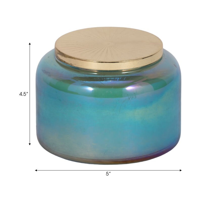5" Blue Jasmine Luster Candle