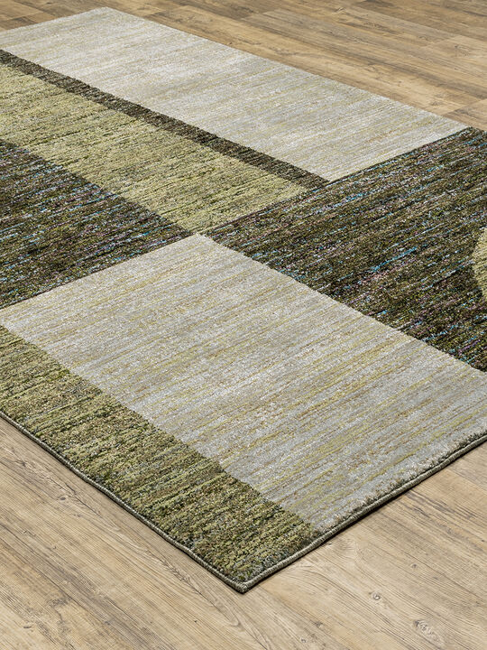 Strada 2'3" x 8' Green Rug