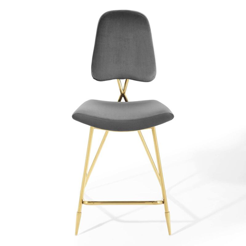 Ponder Performance Velvet Counter Stool image number 3