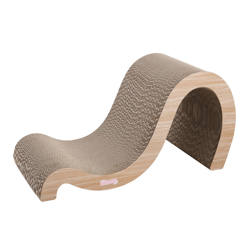 Kona Modern Cardboard Double-Sided Wave Cat Scratcher with Catnip