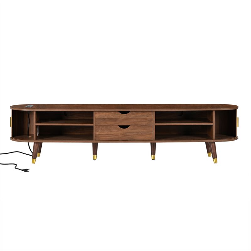 Glucub Oval Fluted TV Stand image number 8