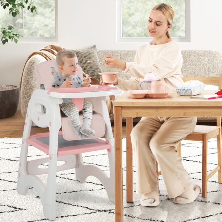 Hivvago 6-in-1 Baby High Chair with Removable Double Tray