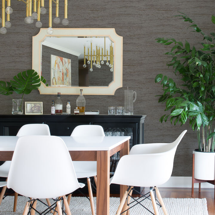 Lindsay Charcoal Chenille Wallpaper (Set of 2)