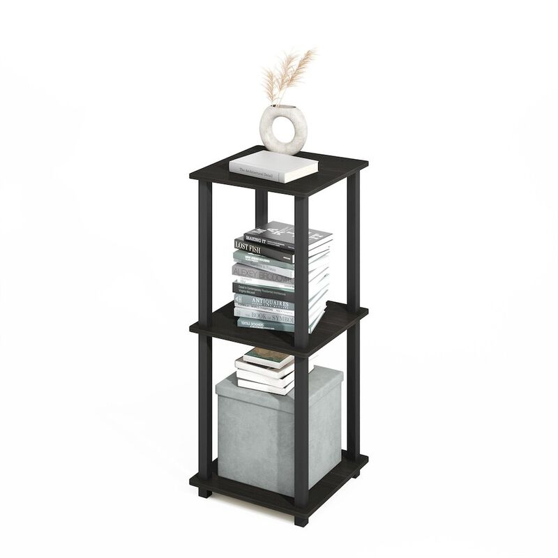 Turn-N-Tube Easy Assembly Stackable Bookcase, Bookshelf, Espresso/Black