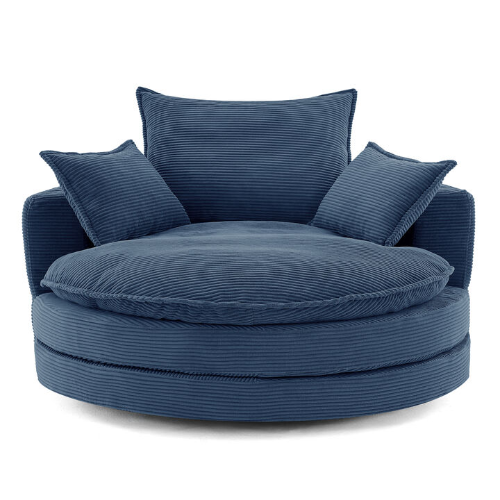 Vikber Accent Swivel Barrel Chair