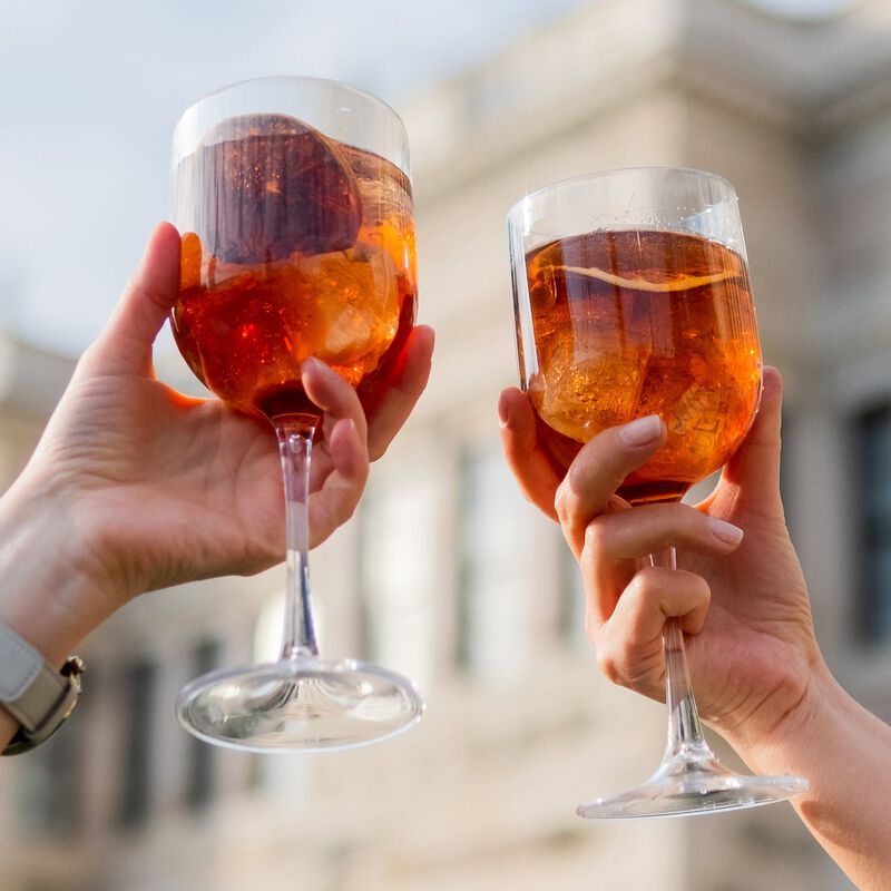 Premium dia.3.25" h:8.75" 16 oz. Round Clear Polycarbonate Cocktail/Wine (Set of 12) image number 1