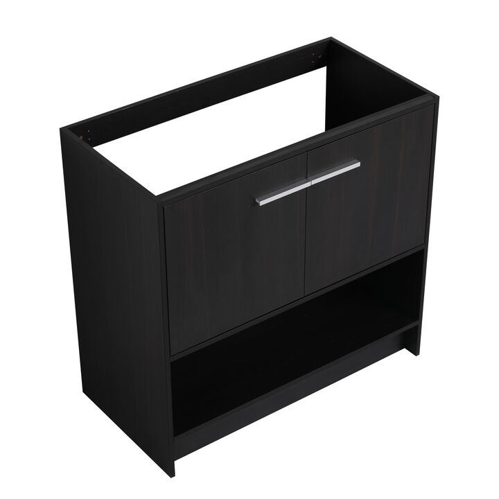 ELEMENT ACE Freestanding Bathroom Vanity, Open Bottom Storage Compartment Scratch Water Resistant Plywood Construction for Bathrooms
