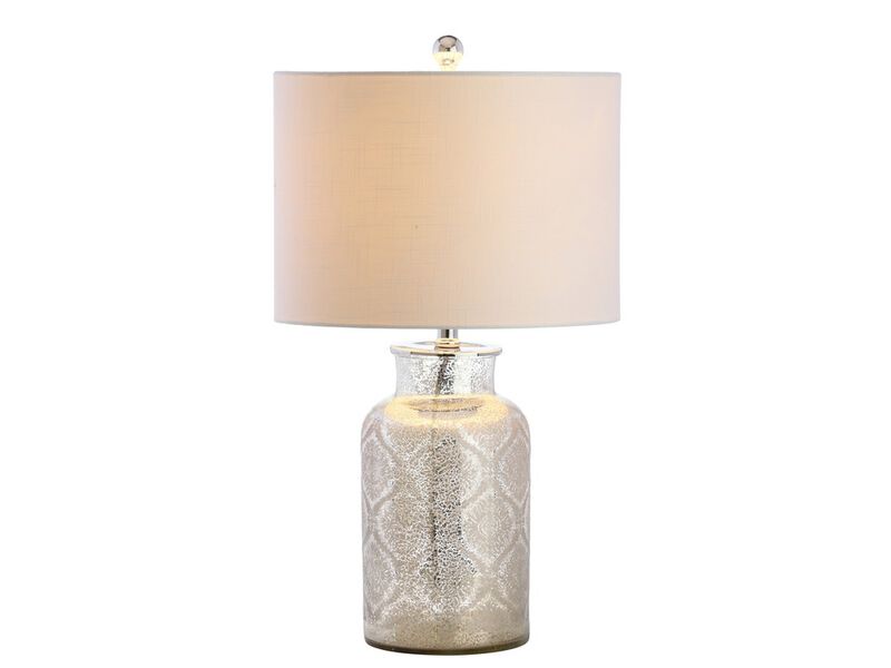Emilia Trellis Pattern Glass LED Table Lamp